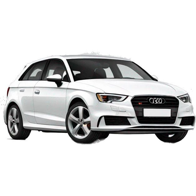 white Audi A3 emoji