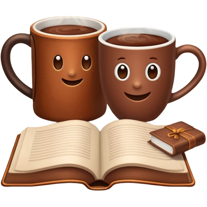Book & cocoa emoji
