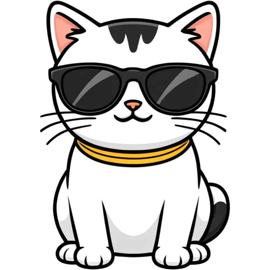 Cat with sunglasses emoji