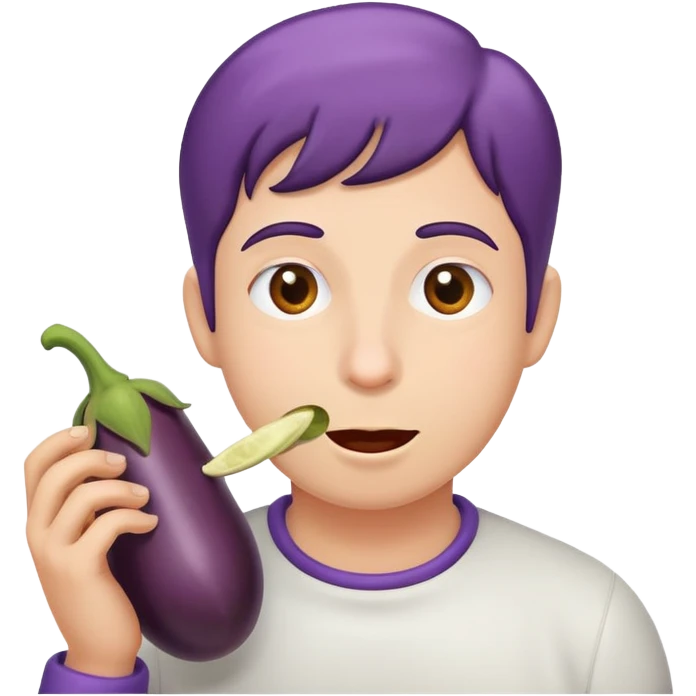Eating egg plant emoji