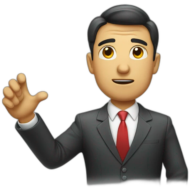 businessman saying no emoji