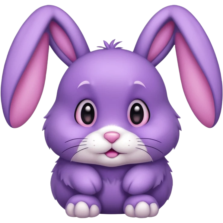 Cute purple bunny emoji
