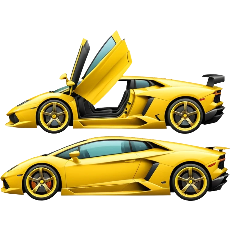 Make me a copy and pater lamogini omoji from a side veiw emoji