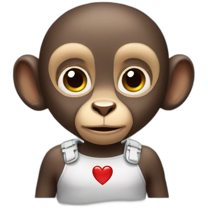 heart monkey emoji