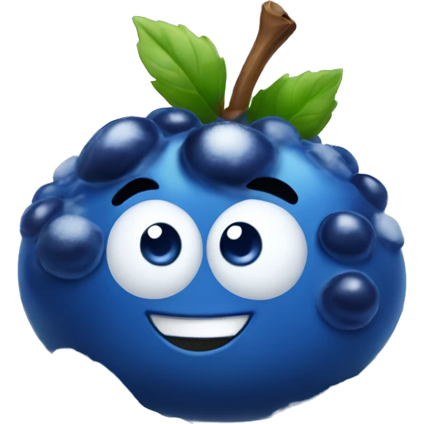 blueberry with snow emoji