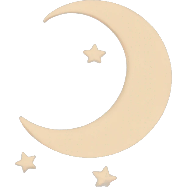 Aesthetic crescent moon beige emoji