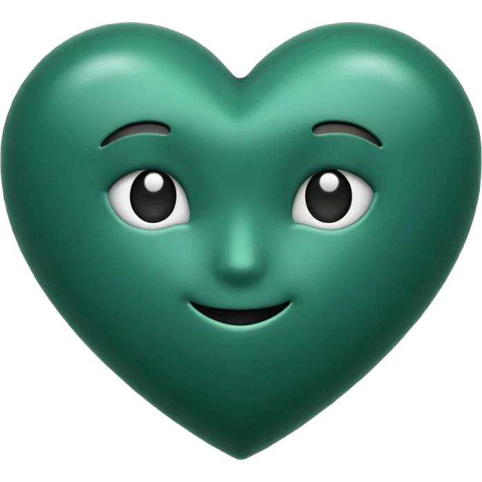 Dark green emoji heart emoji