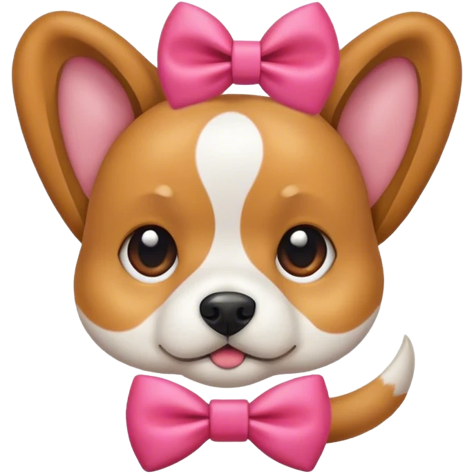 A dog bow emoji