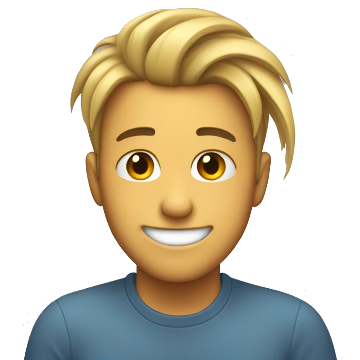 Person smiling pushing hair behind ear sassy emoji