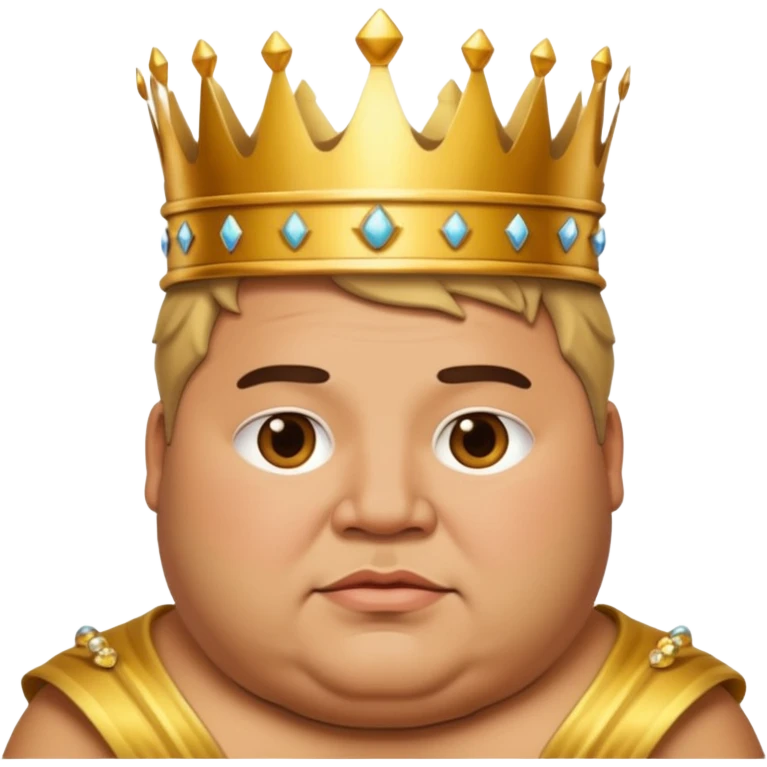 Fat man with a crown emoji