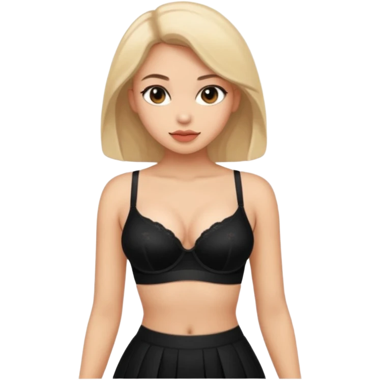 Girl with sexy bra and miny panty emoji
