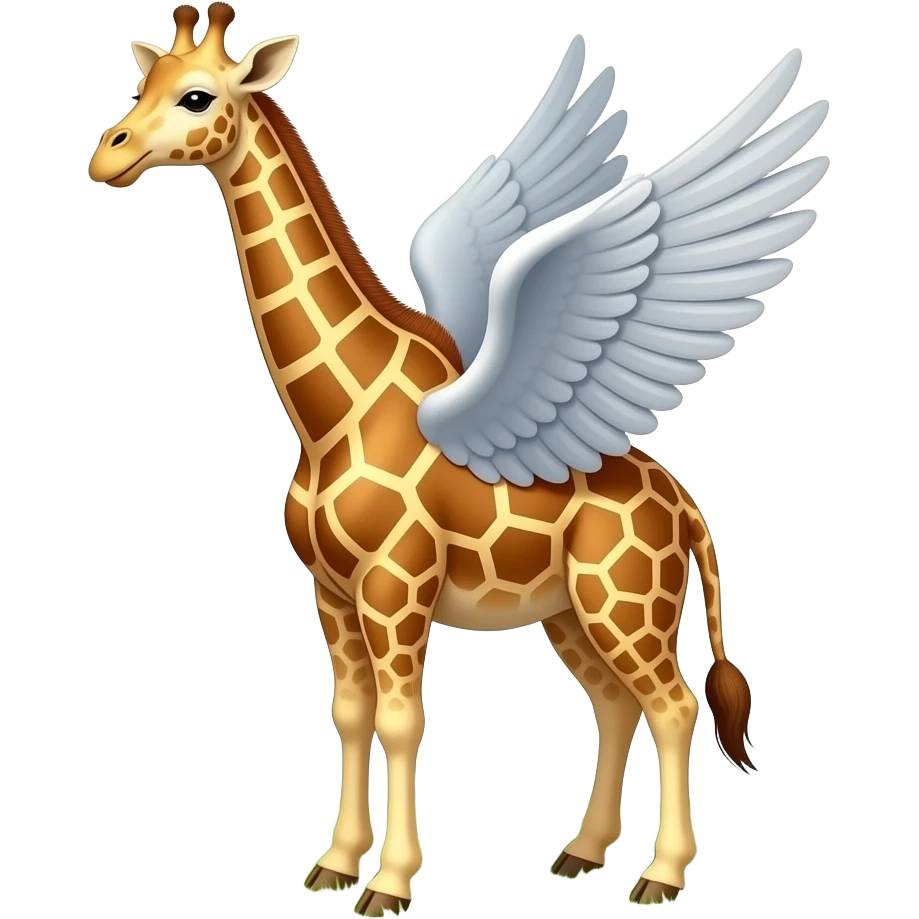 girafa con alas de paloma emoji