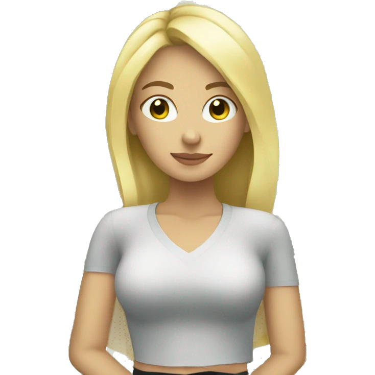 Blonde girl with money around her emoji