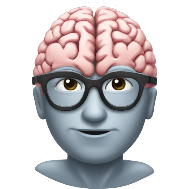 brainy computer emoji