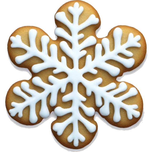 A frosted cookie with a snowflake  on it  emoji