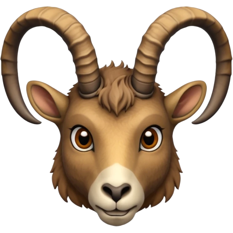 alpine ibex face emoji