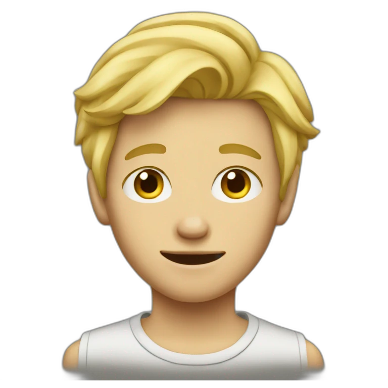 blond teenage boy emoji