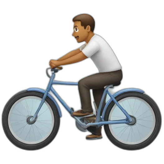 une personne qui fait des roues arriere emoji