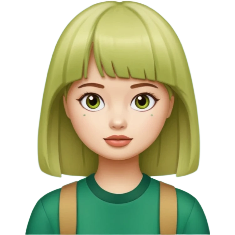 Debby Ryan (straight bangs) in Big City Greens emoji