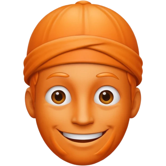 Сделай эмодзи с лицом Трампа у которого на голове большой член  emoji