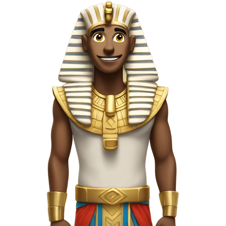 pharaoh that's excited for the future, and ready to go for dinner  emoji