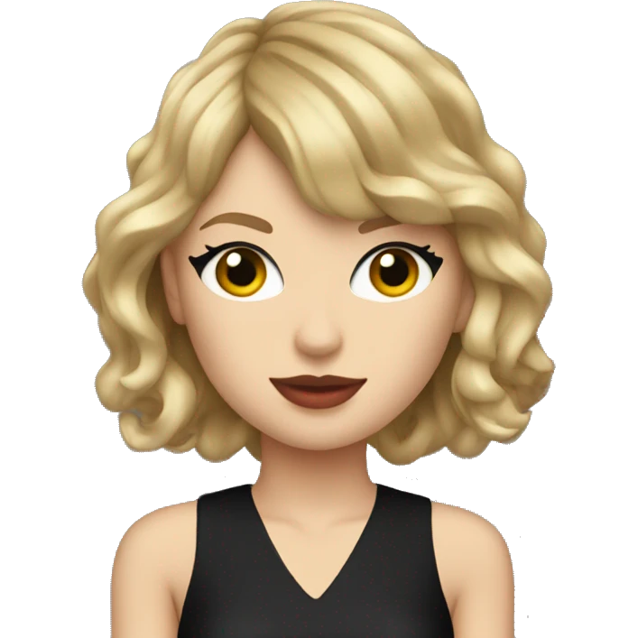 Taylor swift with black outfit emoji