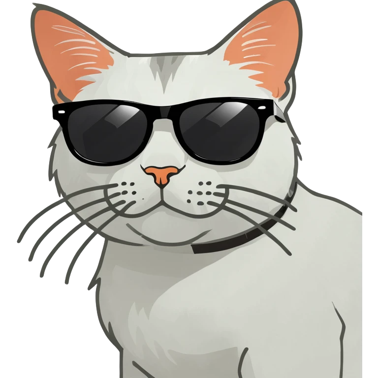 Cat with sunglasses emoji