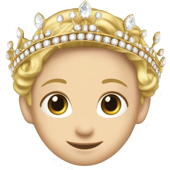 royal dainty jeweled british diamond gold tiara only no background emoji