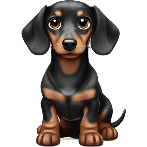 Black merle mini dachshund  emoji