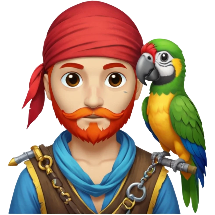 pirate and parrot emoji