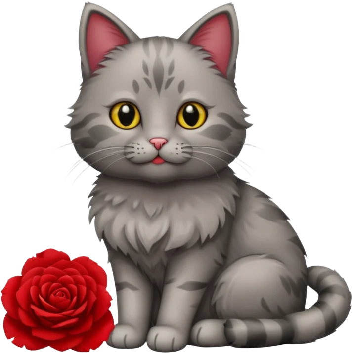 Cat and flower emoji