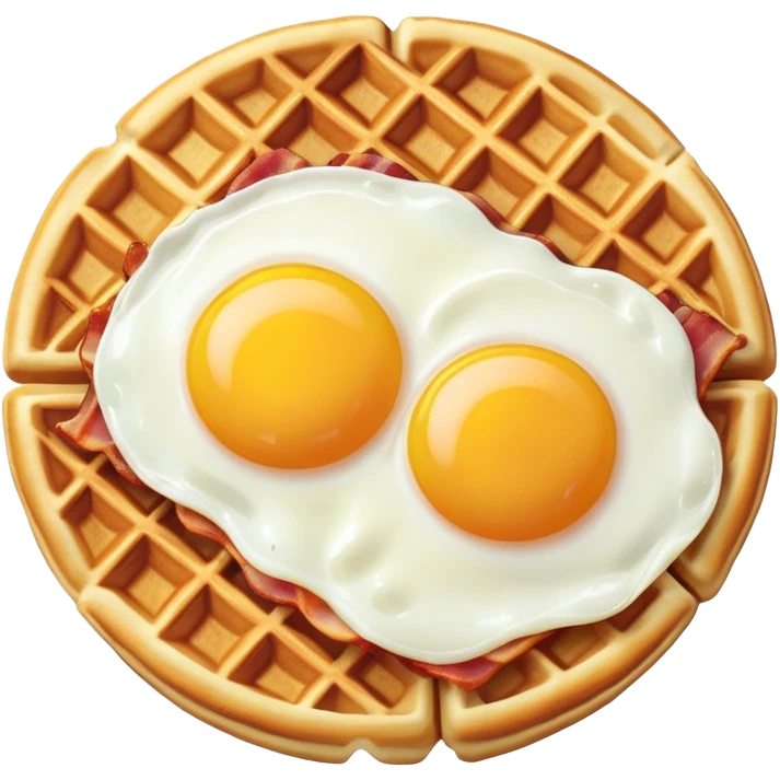Waffles eggs and bacon emoji