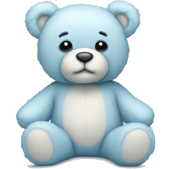 pastel blue teddy bear emoji
