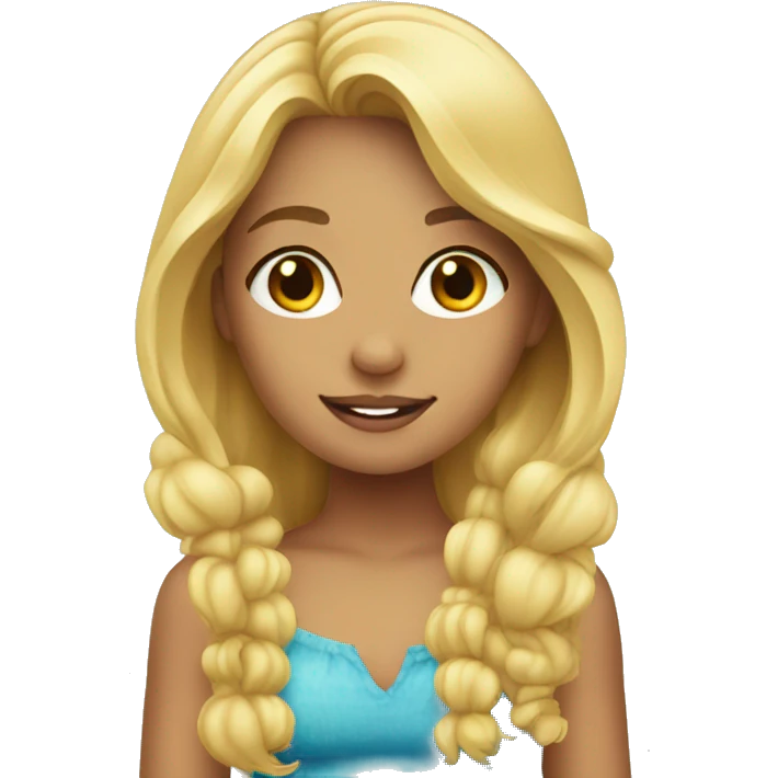 blond girl on the beach emoji