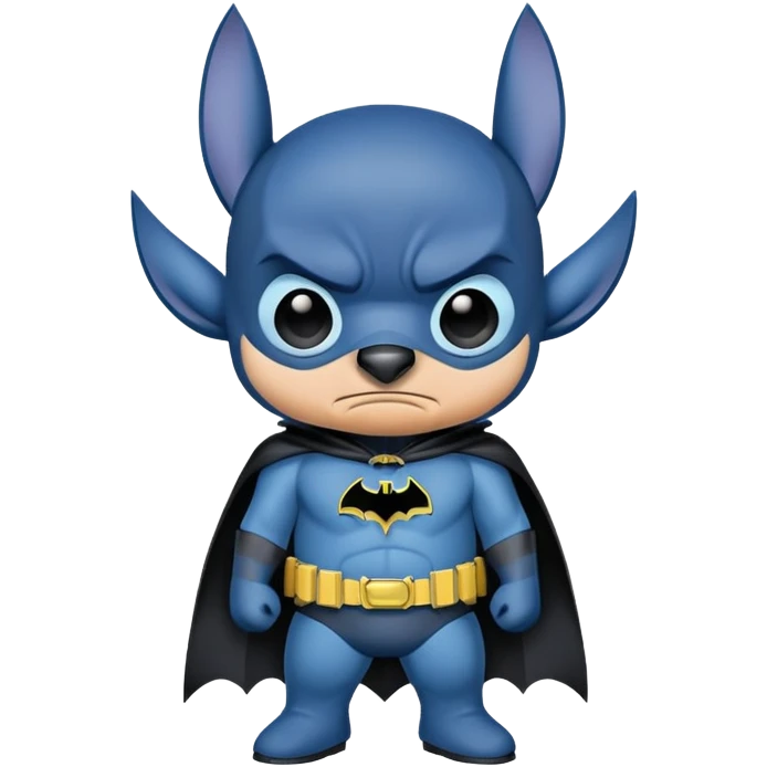 Stitch dressed as Batman  emoji
