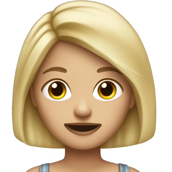 Dirty blonde female animal obsessed girl  emoji