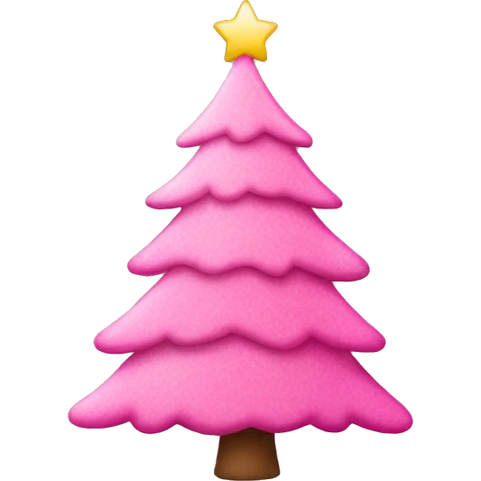 pink christmas tree  emoji