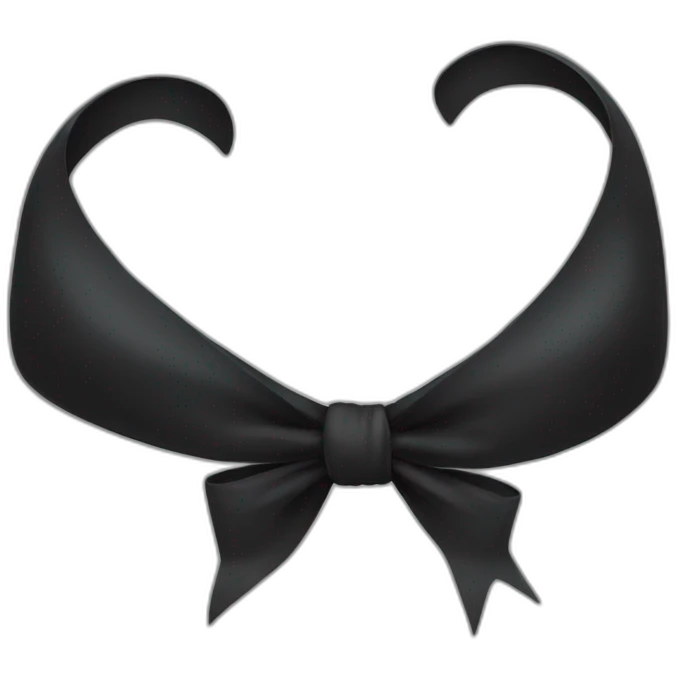 Black bow emoji