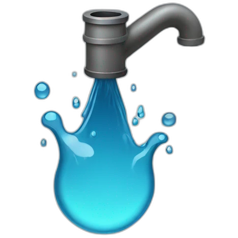 Pipe Water leak drip emoji