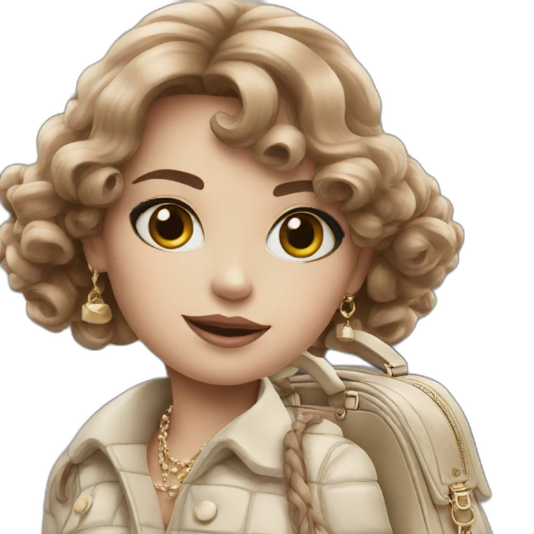 Femme avec un sac chanel emoji