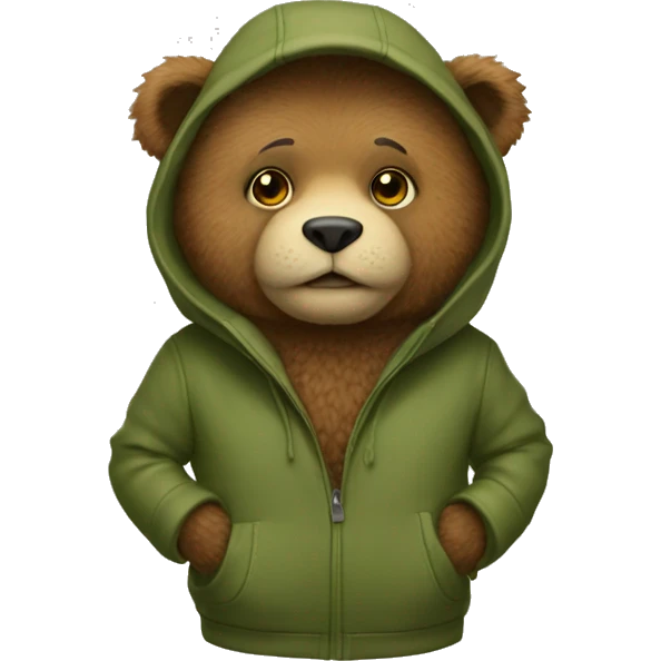 Ours avec manteau emoji
