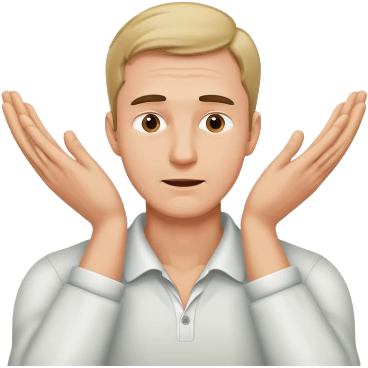 Man grabbing his neck with both hands emoji