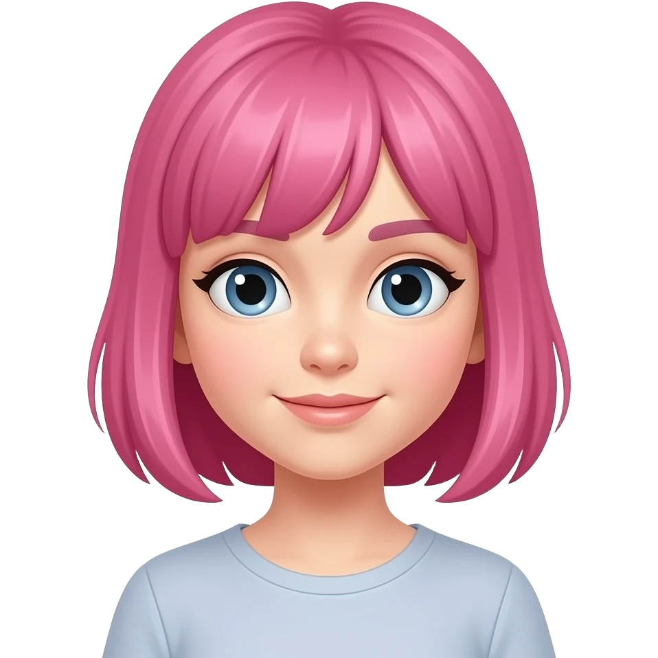 chica pelo rosa emoji
