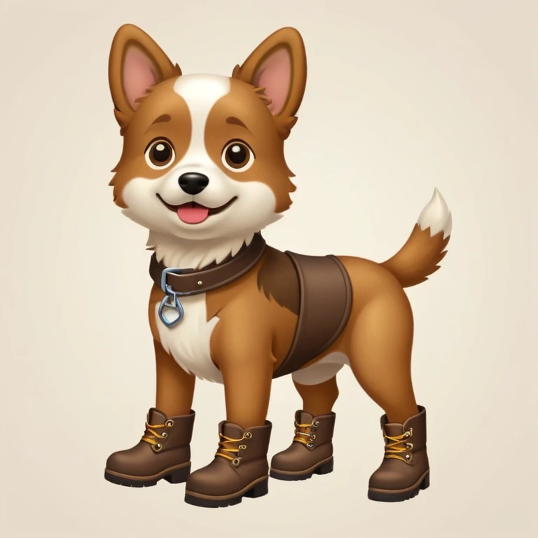 Hond met laarzen aan emoji