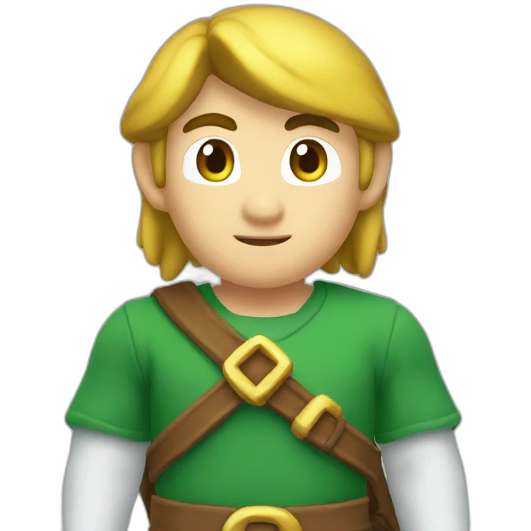 Link with mario emoji