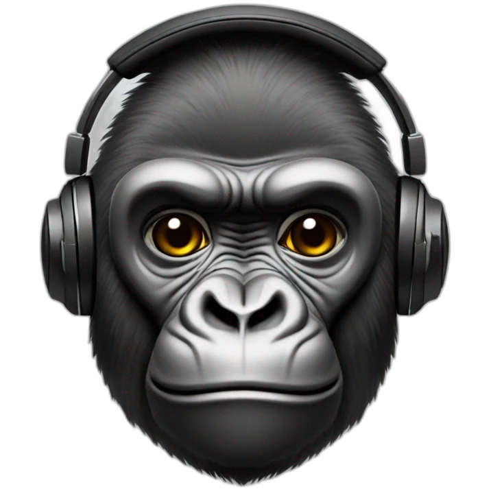gorilla with headphones emoji