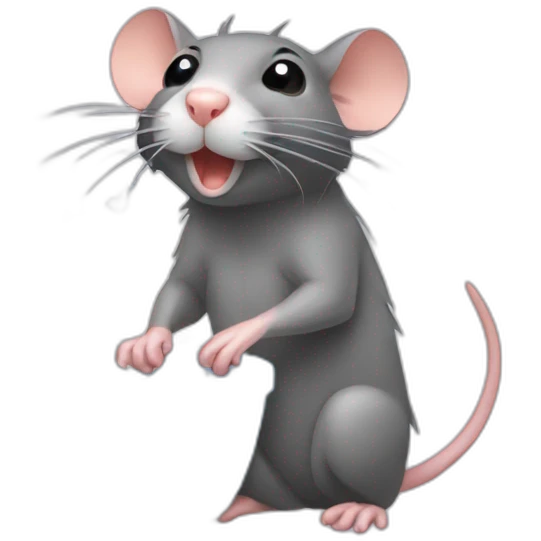 rat washes himself emoji