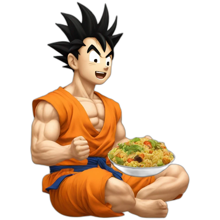 Goku eat a lot emoji