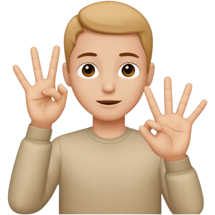 Hopefully in hand sign language  emoji