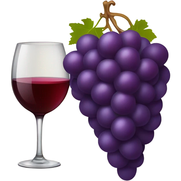Grape with wine emoji